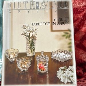 Crystal vases tabletop
